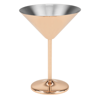 Иноксова чаша за мартини 250 мл COOPER, Ø 12 x h 16 см, златен цвят