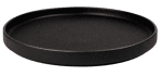 Керамична чиния с борд 21 см, черен цвят