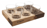 Стъклени чаши за уиски 300 мл VEGAS, 6 броя